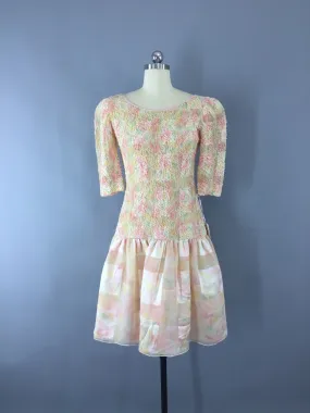 1980s Vintage Silk Dress by Annemarie Gardin