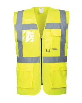 (3/Case) Class 2 Portwest Yellow Berlin Executive Vest