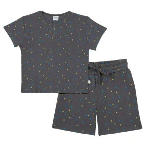 Antebies Rib Multi Dot Short Lounge Set