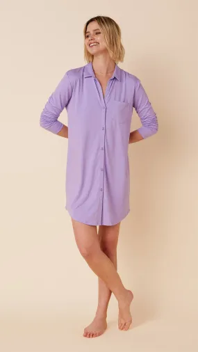 Classic Pima Knit Night Shirt - Lilac