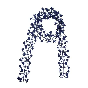 NUNO Lace Necklace: "Birdies" (Dark Navy)