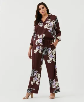 Plus Size Floral Print Set