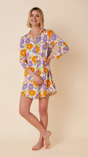 Popping Pansies Pima Knit Night Shirt