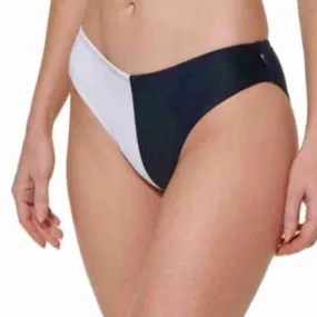 Tommy Hilfiger Navy/White V-Cut Cheeky Fit Bikini Swim Bottoms